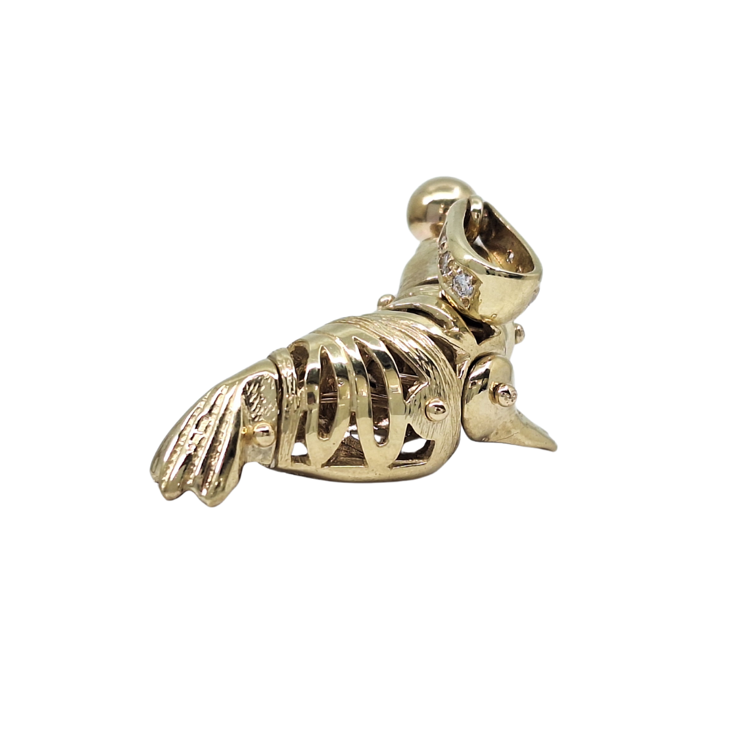 9ct Yellow Gold Sealion Pendant