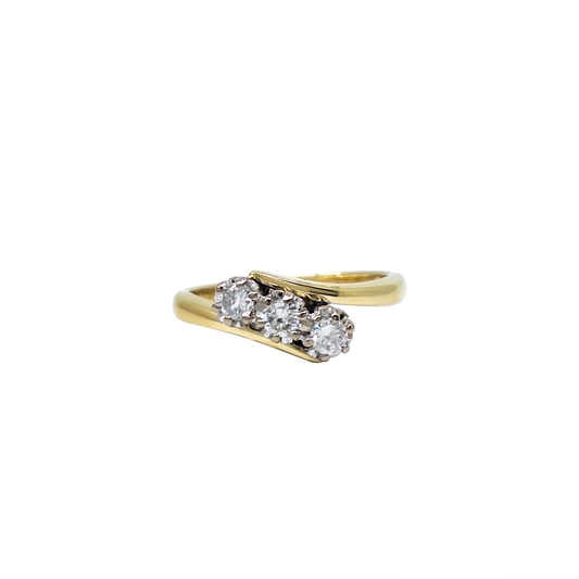 18ct Yellow Gold Three Stone Diamond Ring