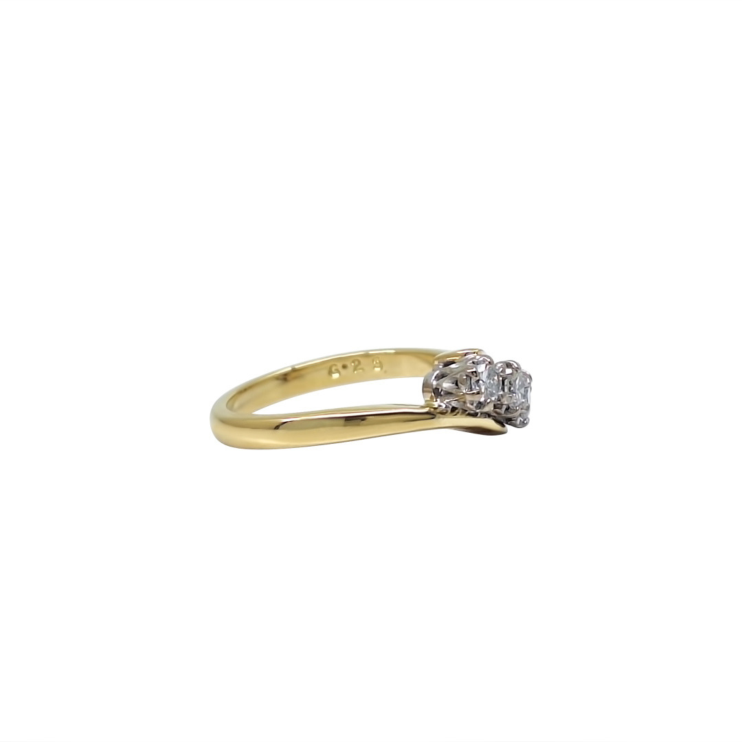 18ct Yellow Gold Three Stone Diamond Ring 0.25ct