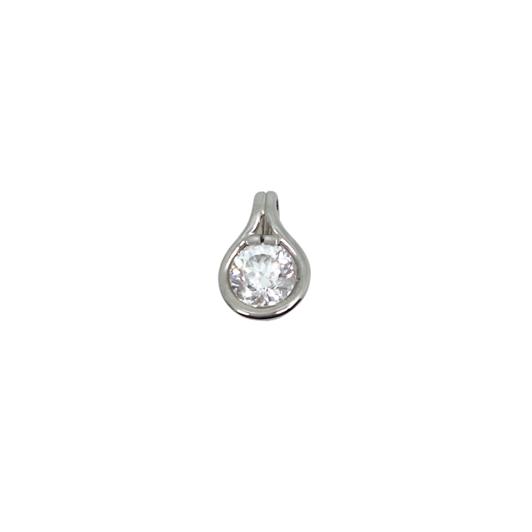 9ct White Gold Lab Grown Diamond Pendant 0.50ct