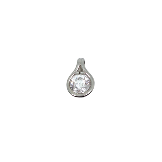 9ct White Gold Lab Grown Diamond Pendant 0.50ct