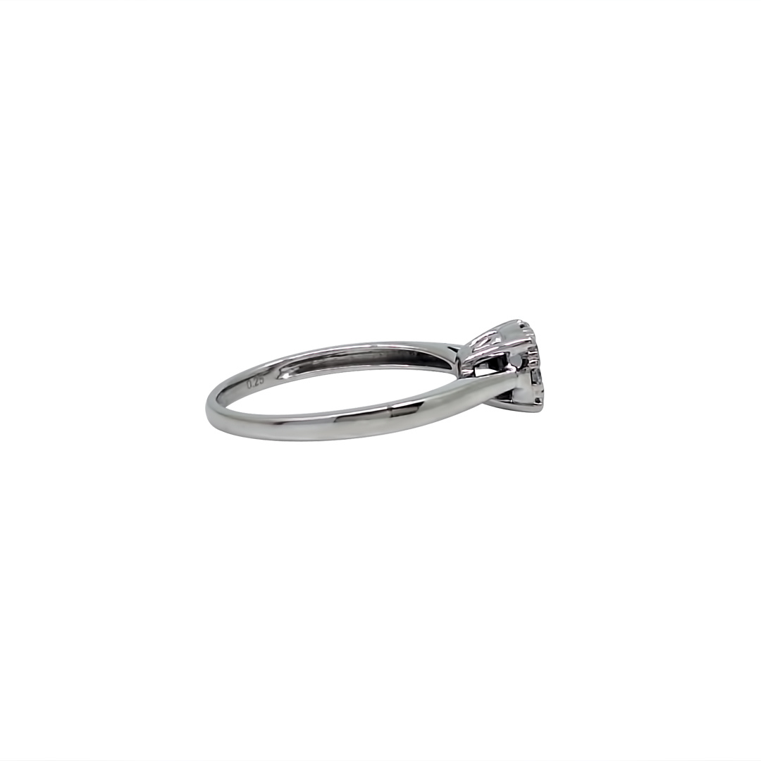 9ct White Gold Diamond Cluster Ring 0.25ct