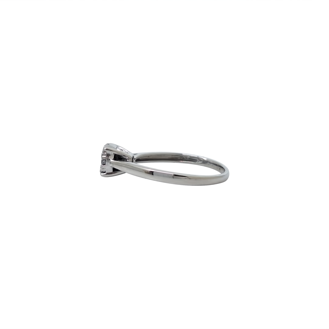 9ct White Gold Diamond Cluster Ring 0.25ct