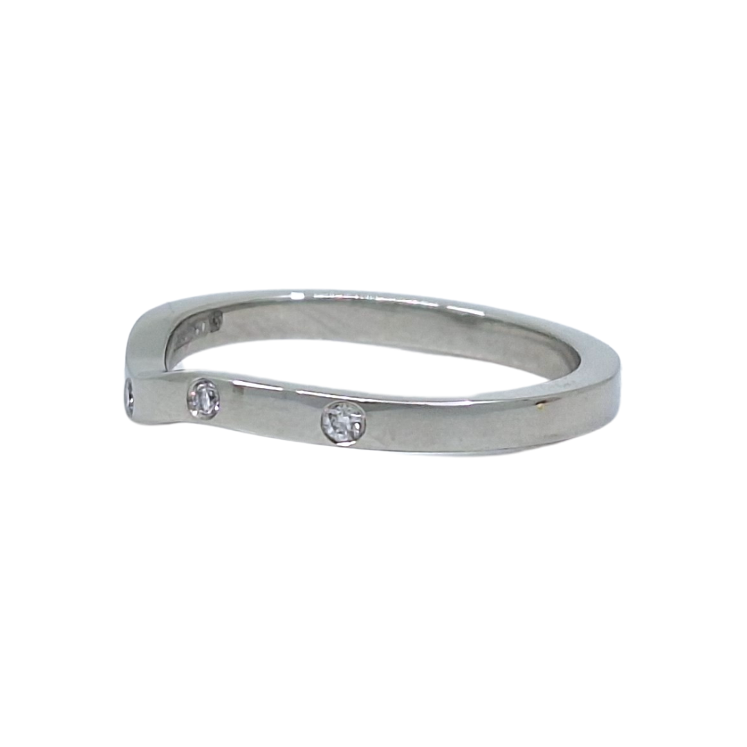 Platinum Diamond Shaped Wedding Band