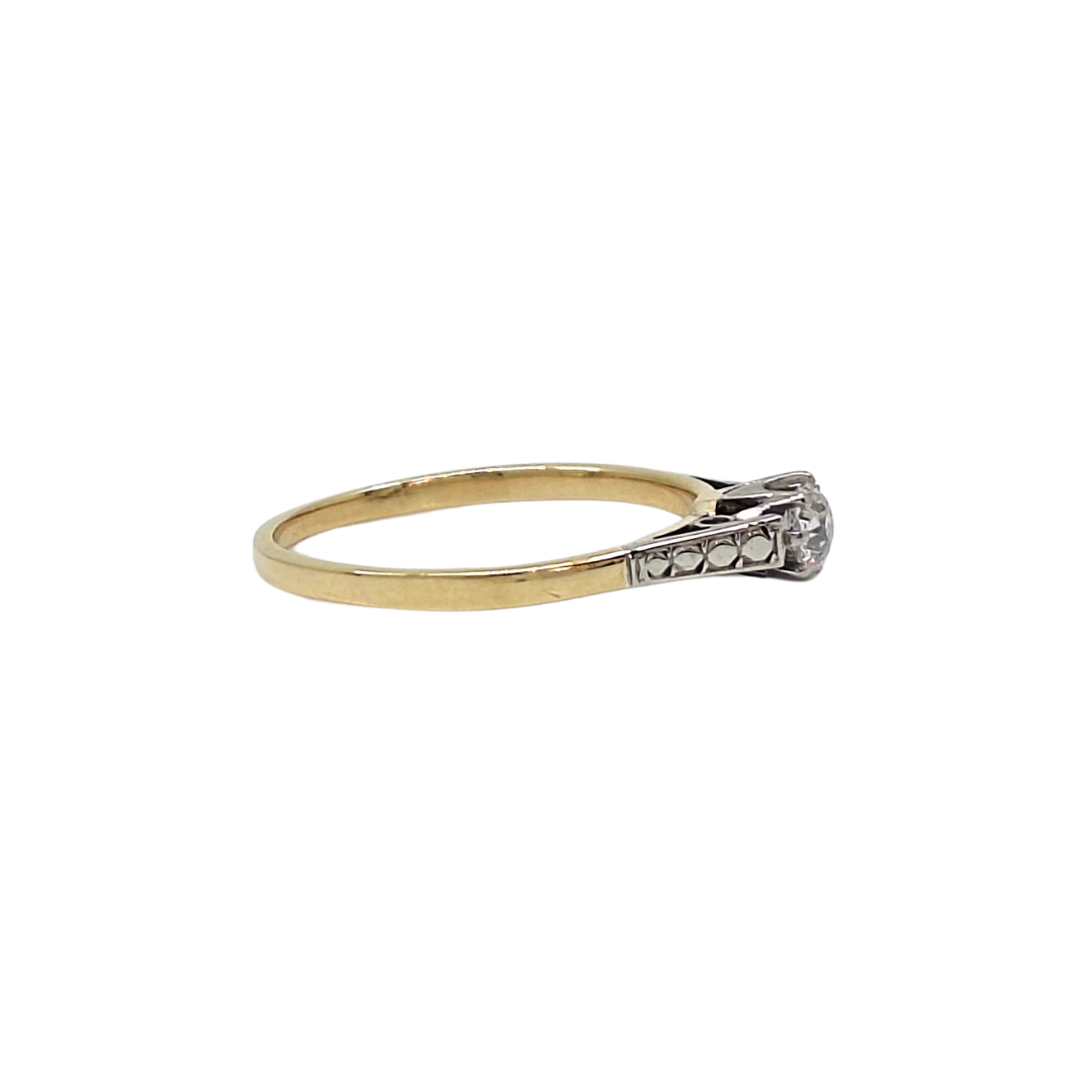 18ct Yellow Gold Diamond Solitaire Ring 0.15ct