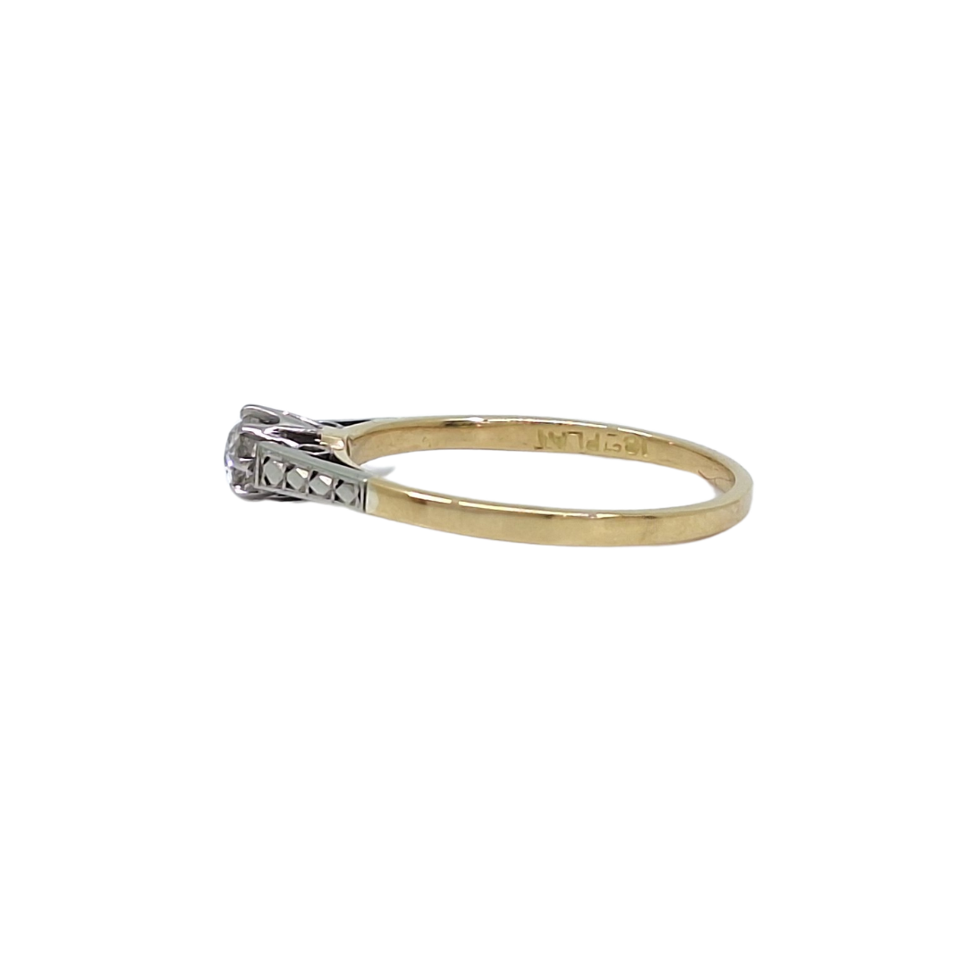 18ct Yellow Gold Diamond Solitaire Ring 0.15ct