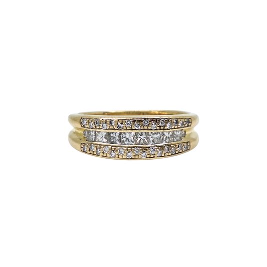 18ct Yellow Gold Fancy Diamond Band