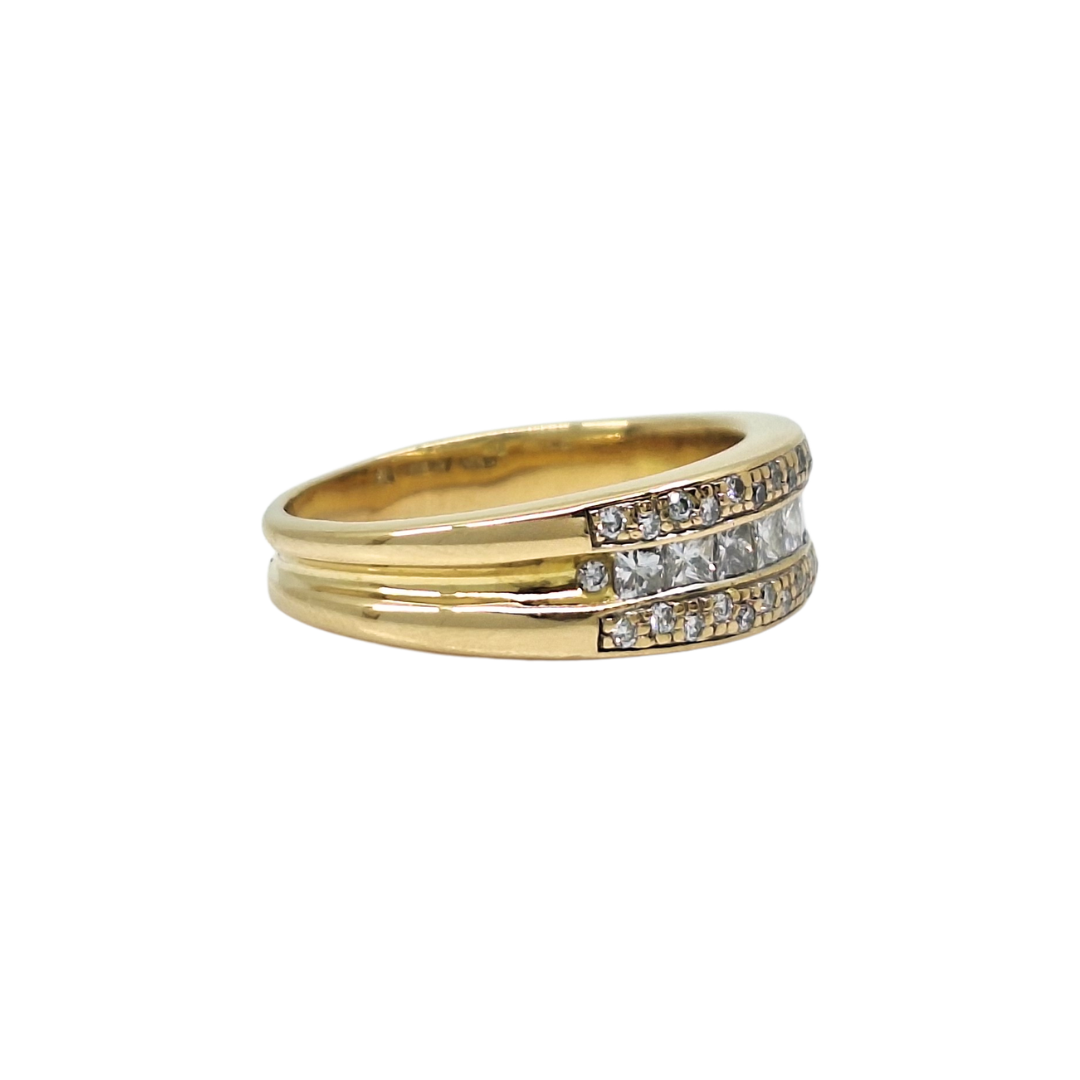 18ct Yellow Gold Fancy Diamond Band