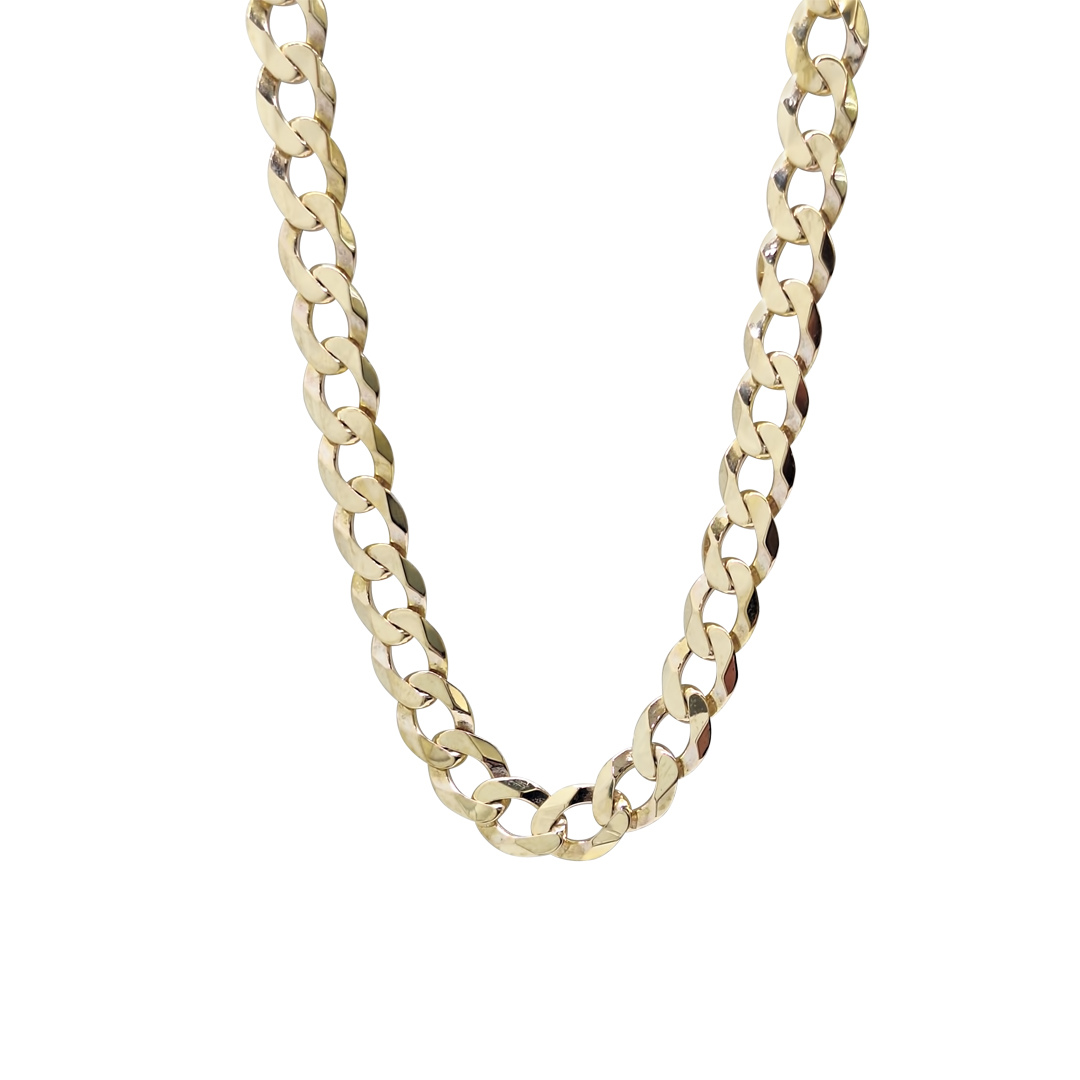 9ct Yellow Gold Curb Chain 22"