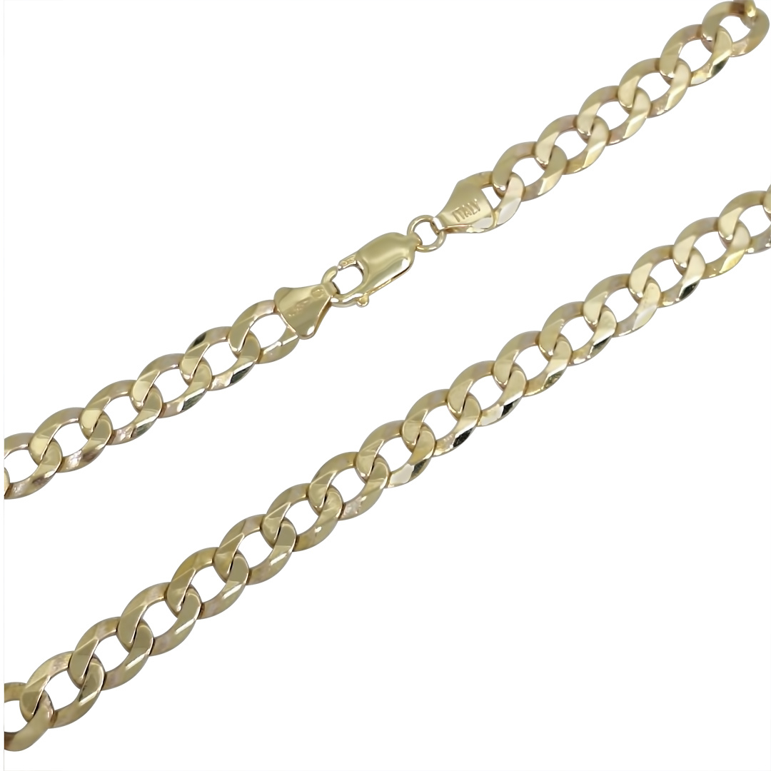 9ct Yellow Gold Curb Chain 22"