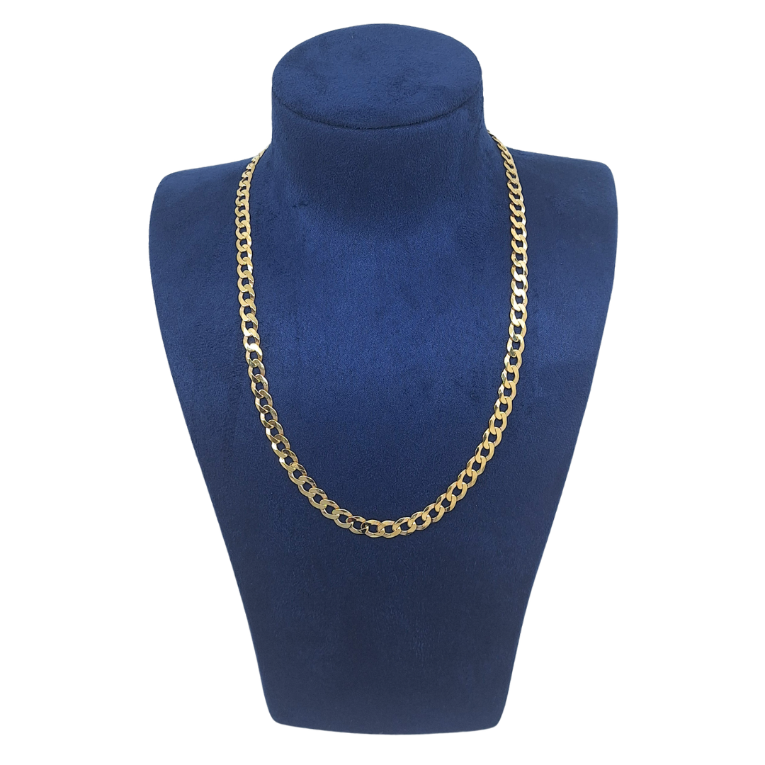 9ct Yellow Gold Curb Chain 22"