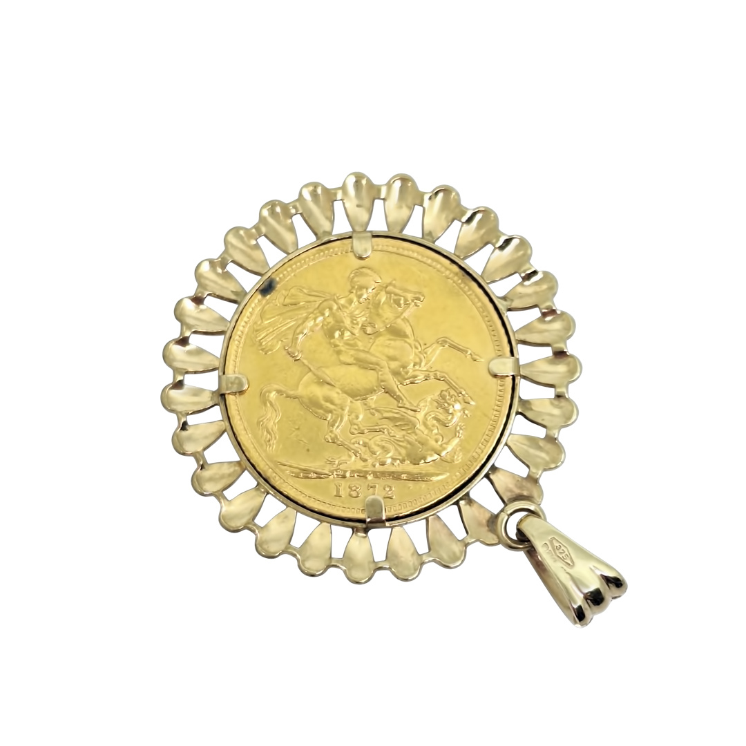 Full Sovereign Pendant 1872