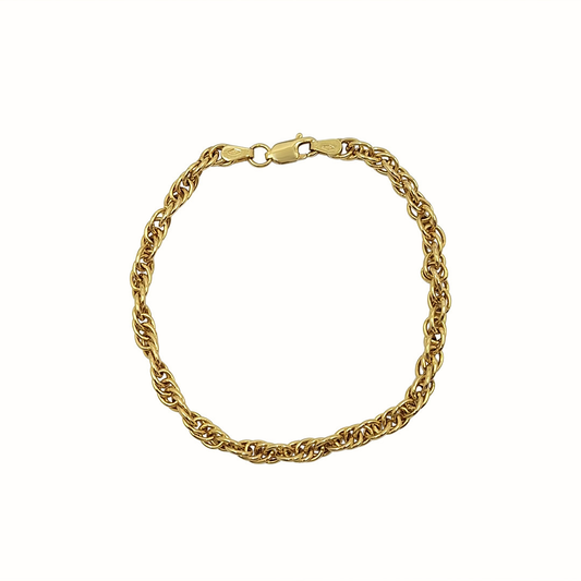 9ct Yellow Gold Fancy Bracelet 7"