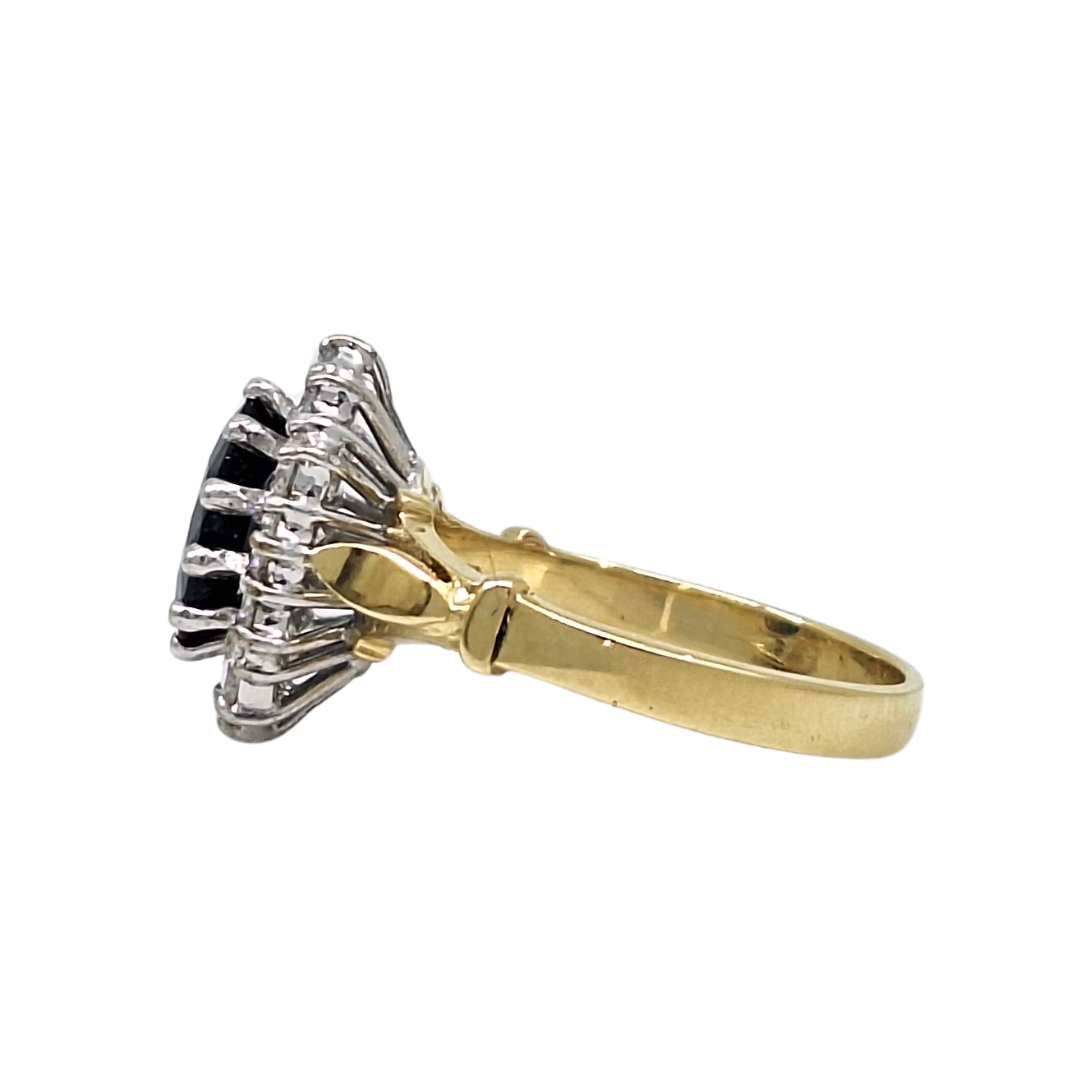 18ct Yellow Gold Sapphire & Diamond Ring