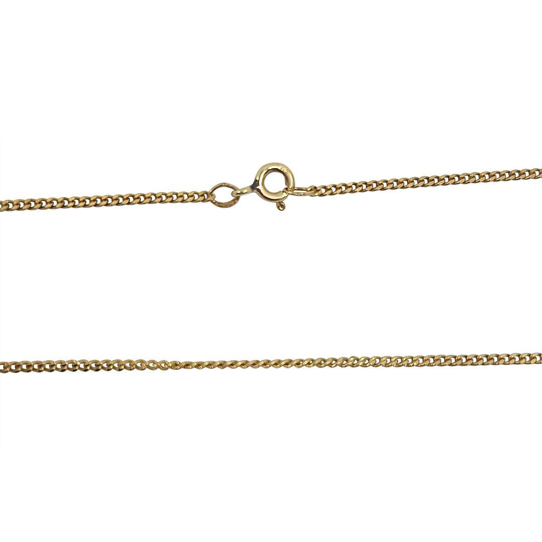9ct Yellow Gold Mystic Pendant & Chain 18"