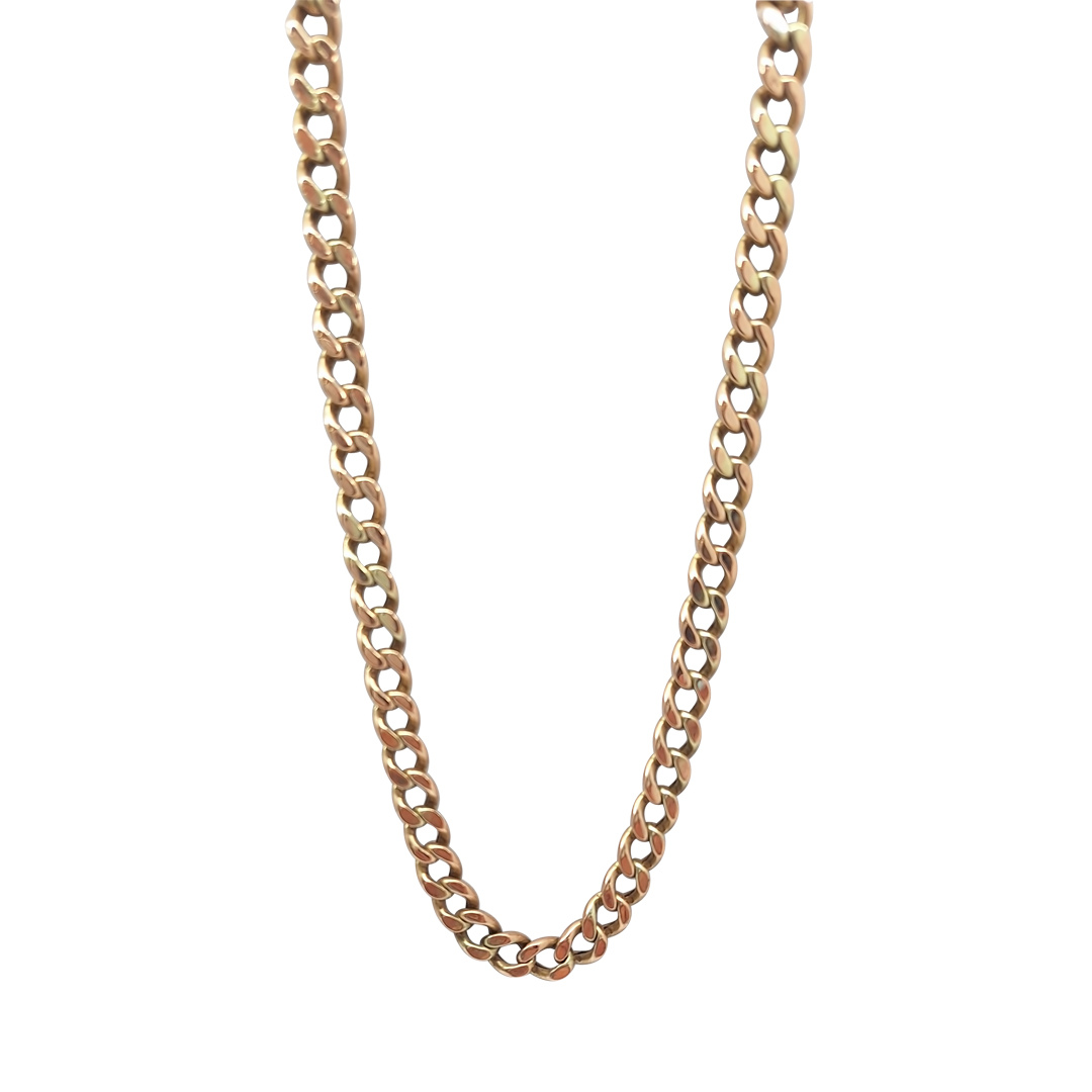 9ct Yellow Gold Curb Chain 23.5"