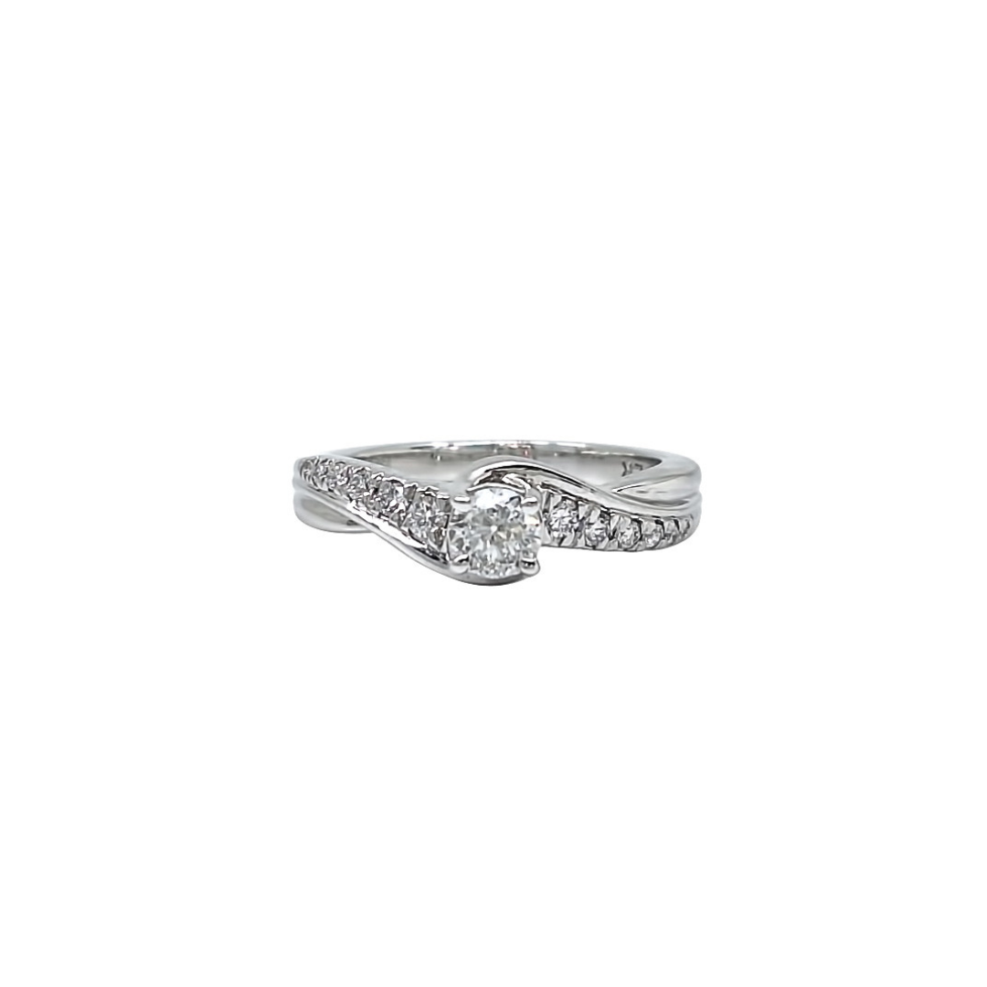Platinum Forever Diamond Twist Solitaire Ring 0.33ct