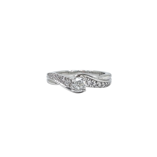 Platinum Forever Diamond Twist Solitaire Ring 0.33ct