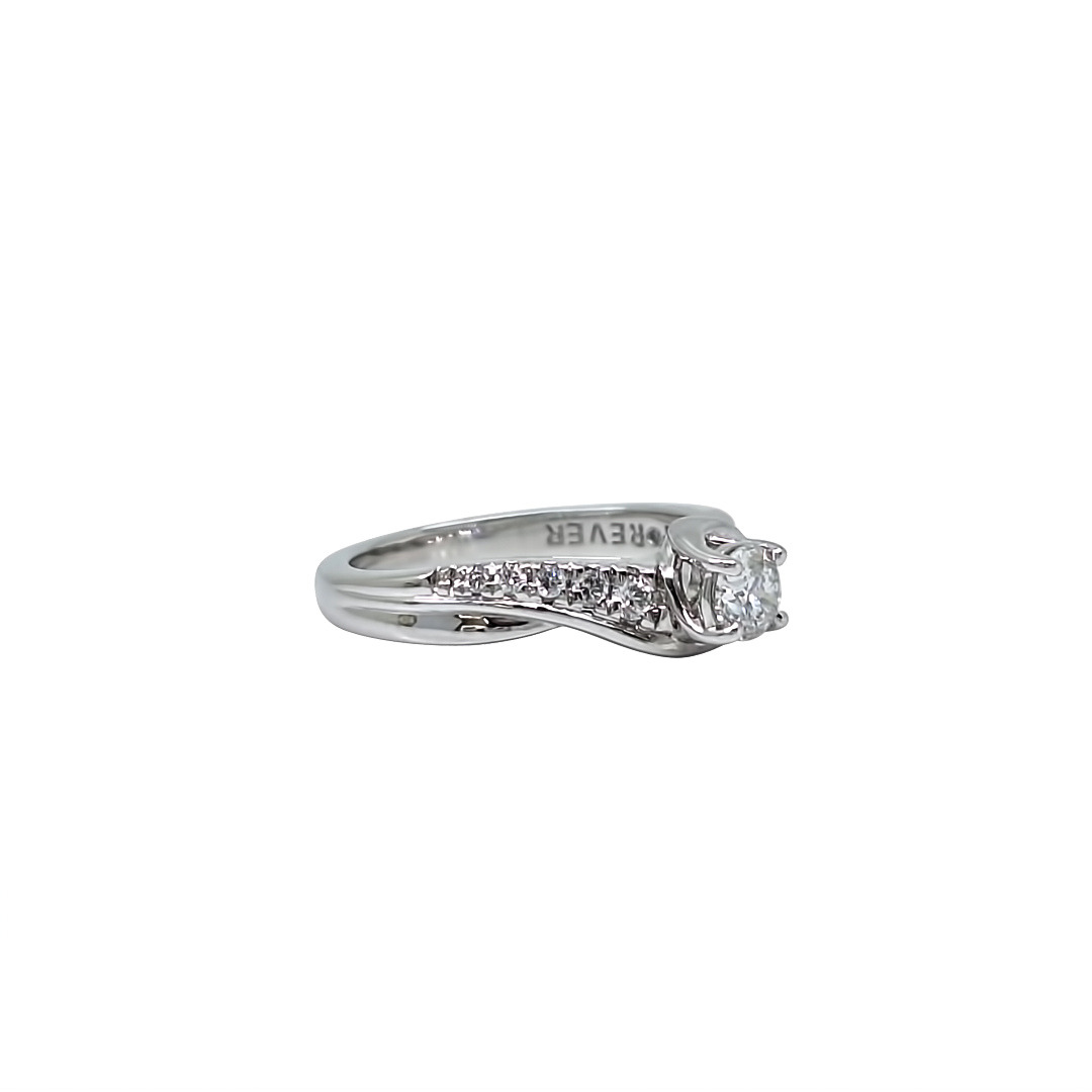 Platinum Forever Diamond Twist Solitaire Ring 0.33ct