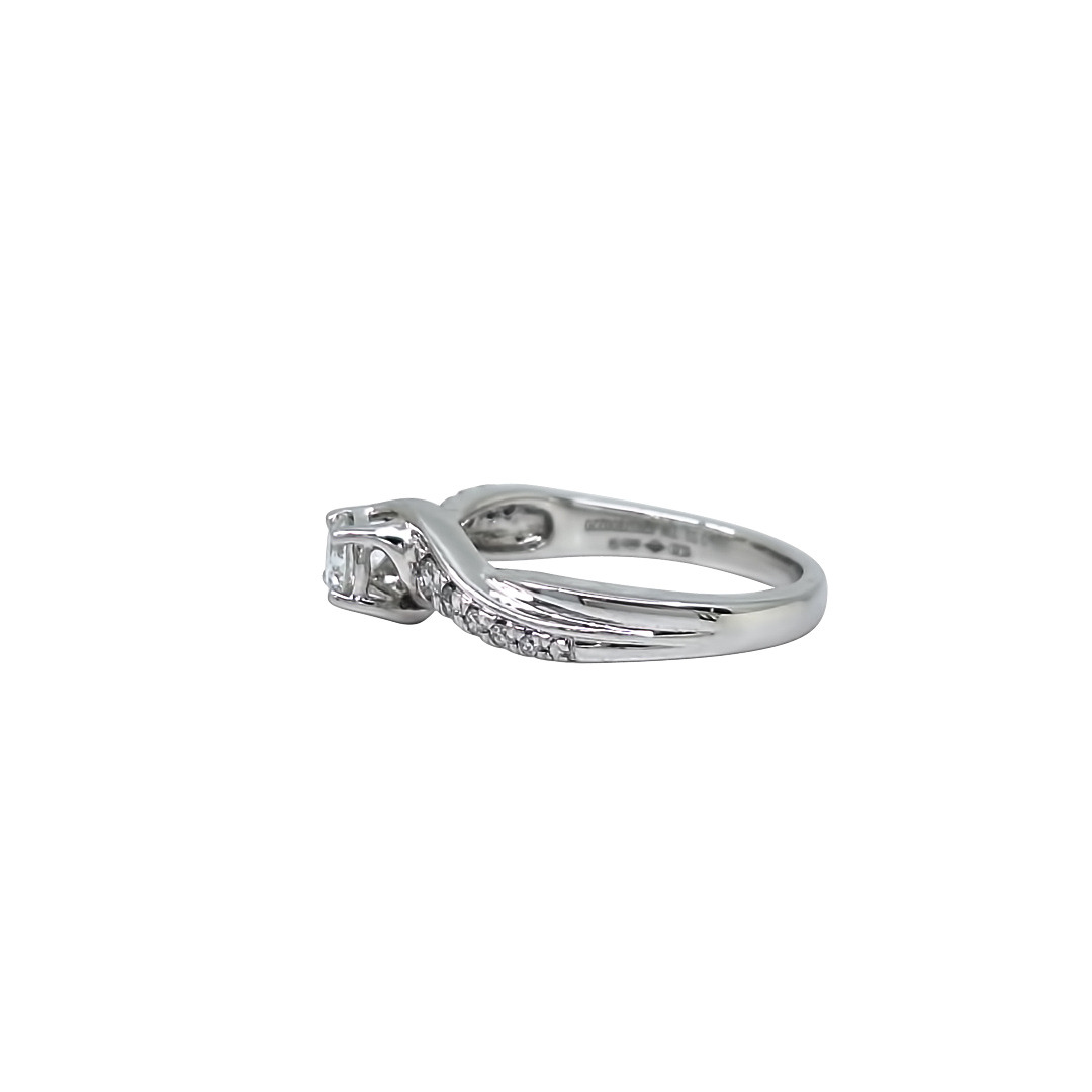 Platinum Forever Diamond Twist Solitaire Ring 0.33ct