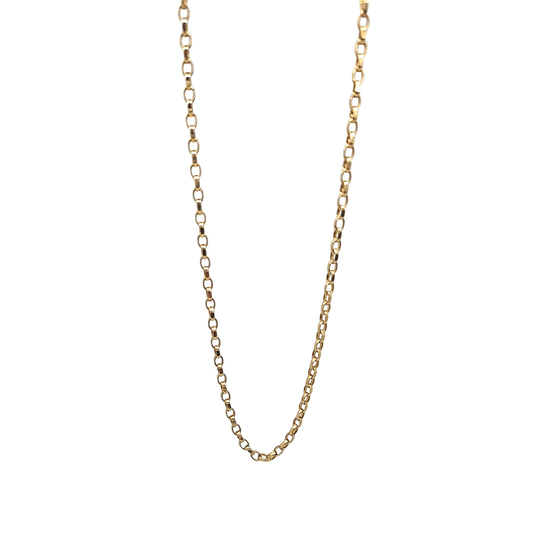 9c Yellow Gold Belcher Chain 30"