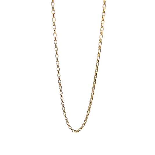 9c Yellow Gold Belcher Chain 30"