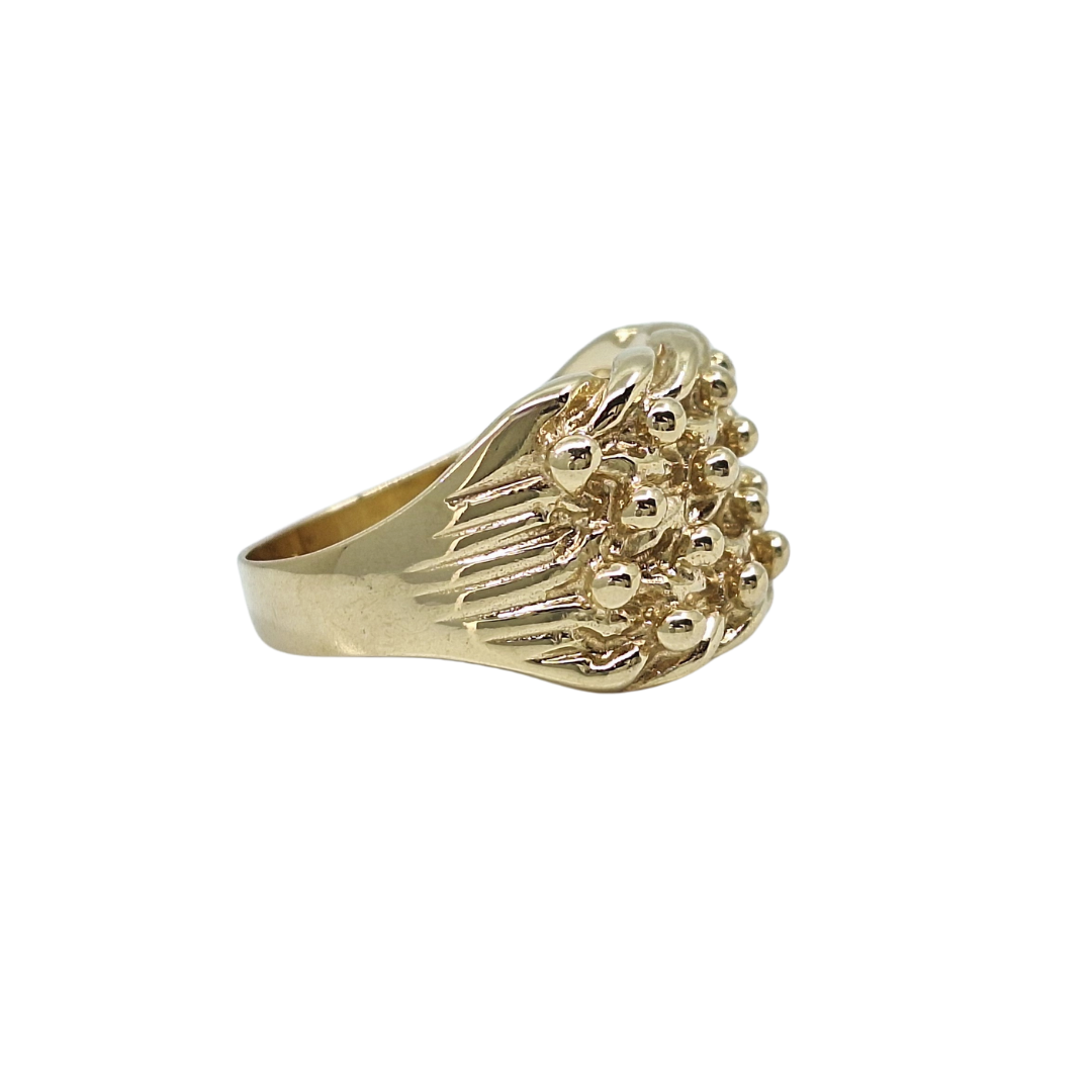 9ct Yellow Gold 4 Row Keeper Ring