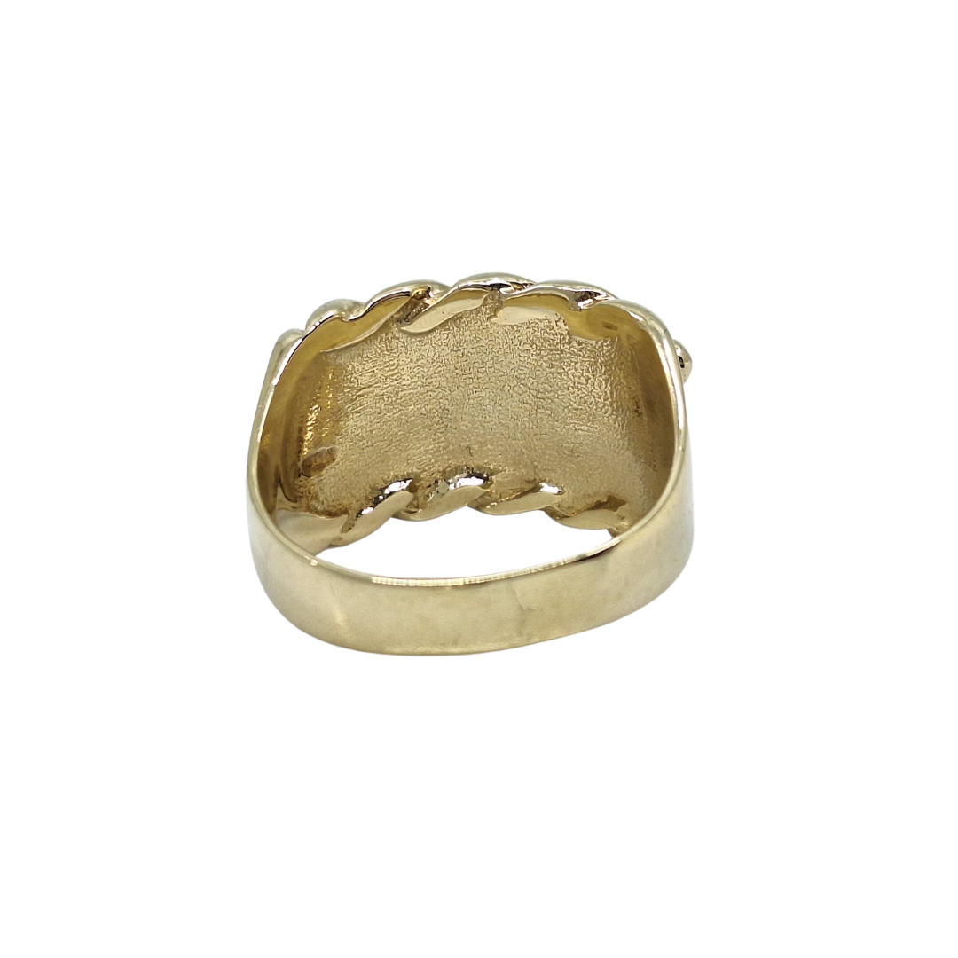9ct Yellow Gold 4 Row Keeper Ring