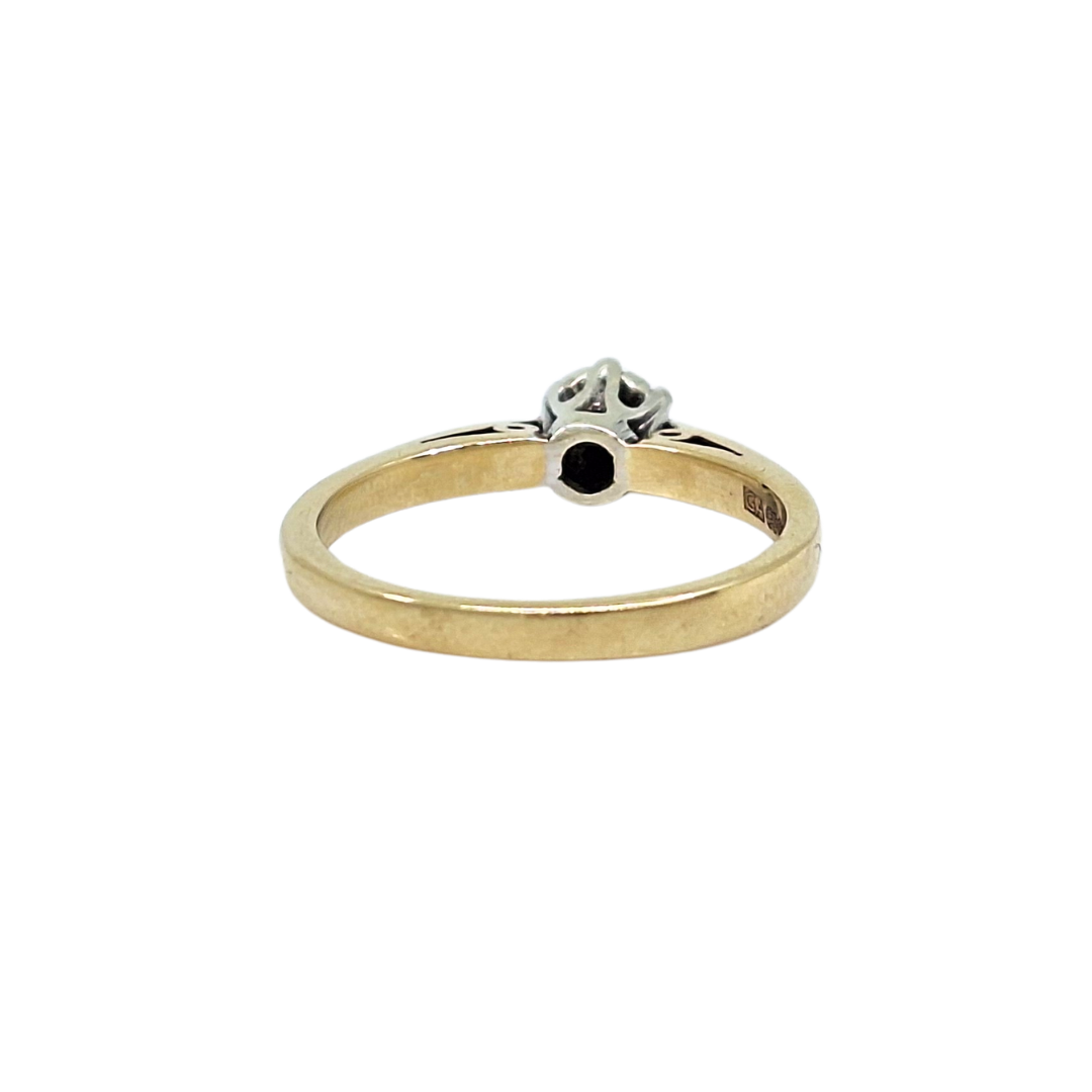 9ct Yellow Gold Diamond Solitaire Ring 0.25ct