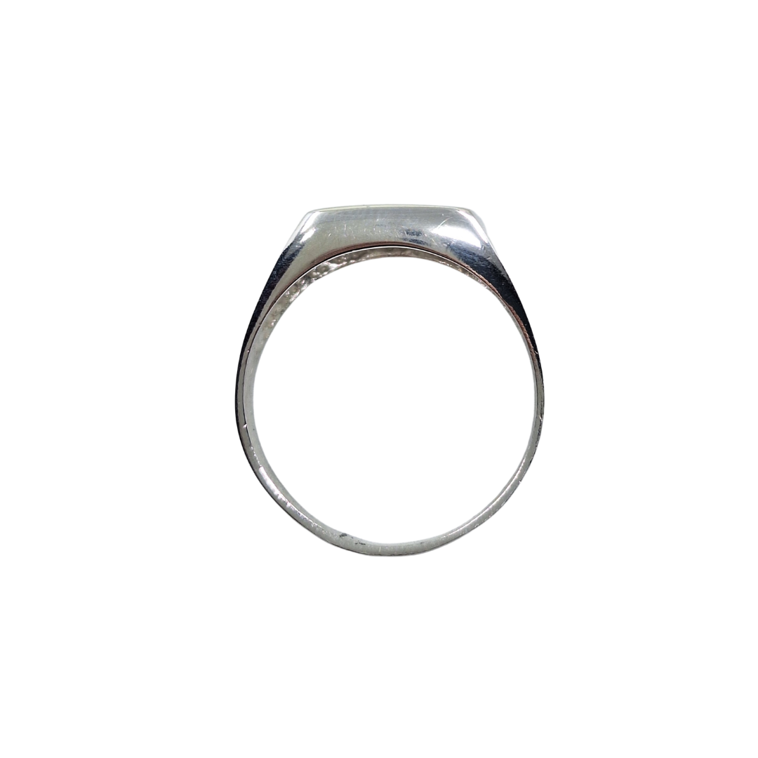 Silver Plain Rectangle Signet Ring