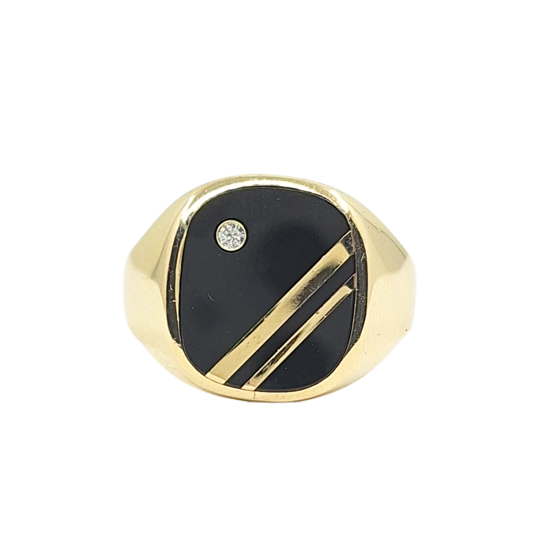 9ct Yellow Gold Onyx Signet Ring