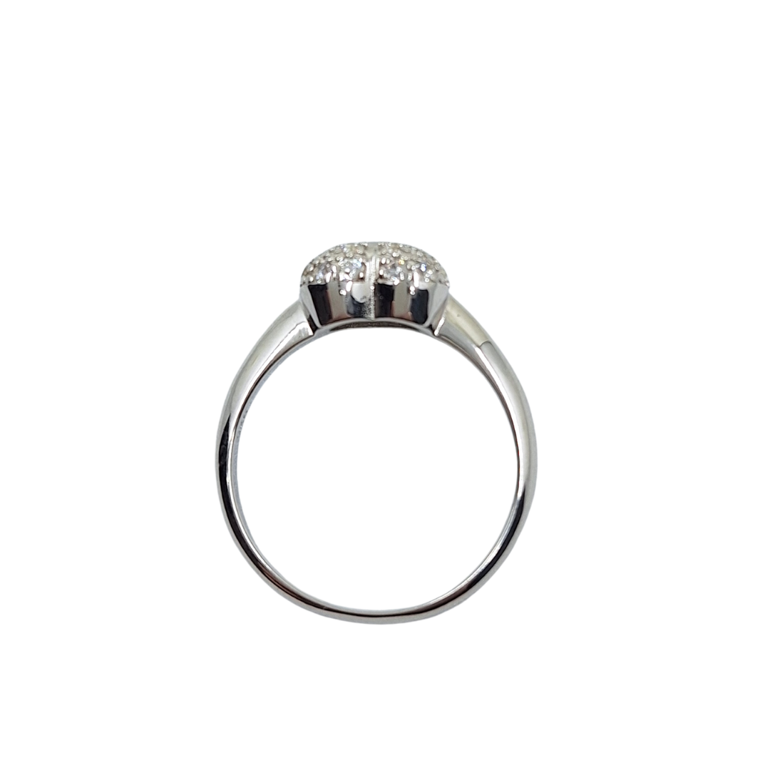 Silver Cubic Zirconia Heart Ring