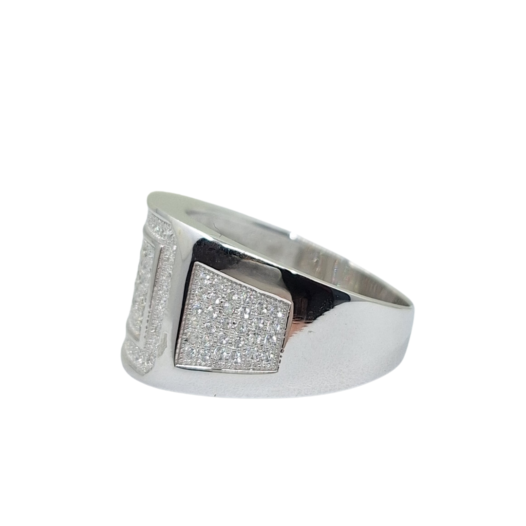Silver Gents Cubic Zirconia Ring