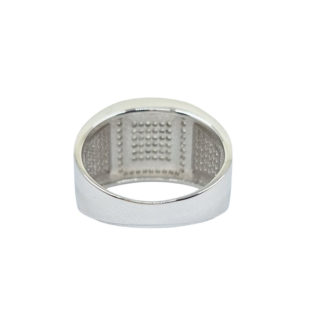 Silver Gents Cubic Zirconia Ring