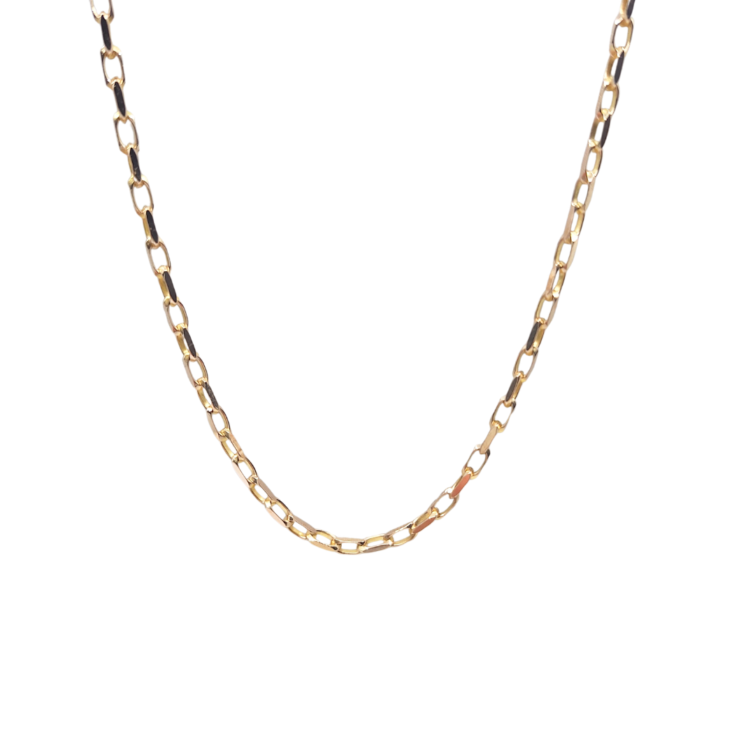 9ct Yellow Gold Diamond Cut Belcher Chain 20"