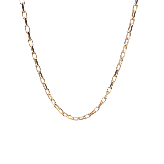 9ct Yellow Gold Diamond Cut Belcher Chain 20"