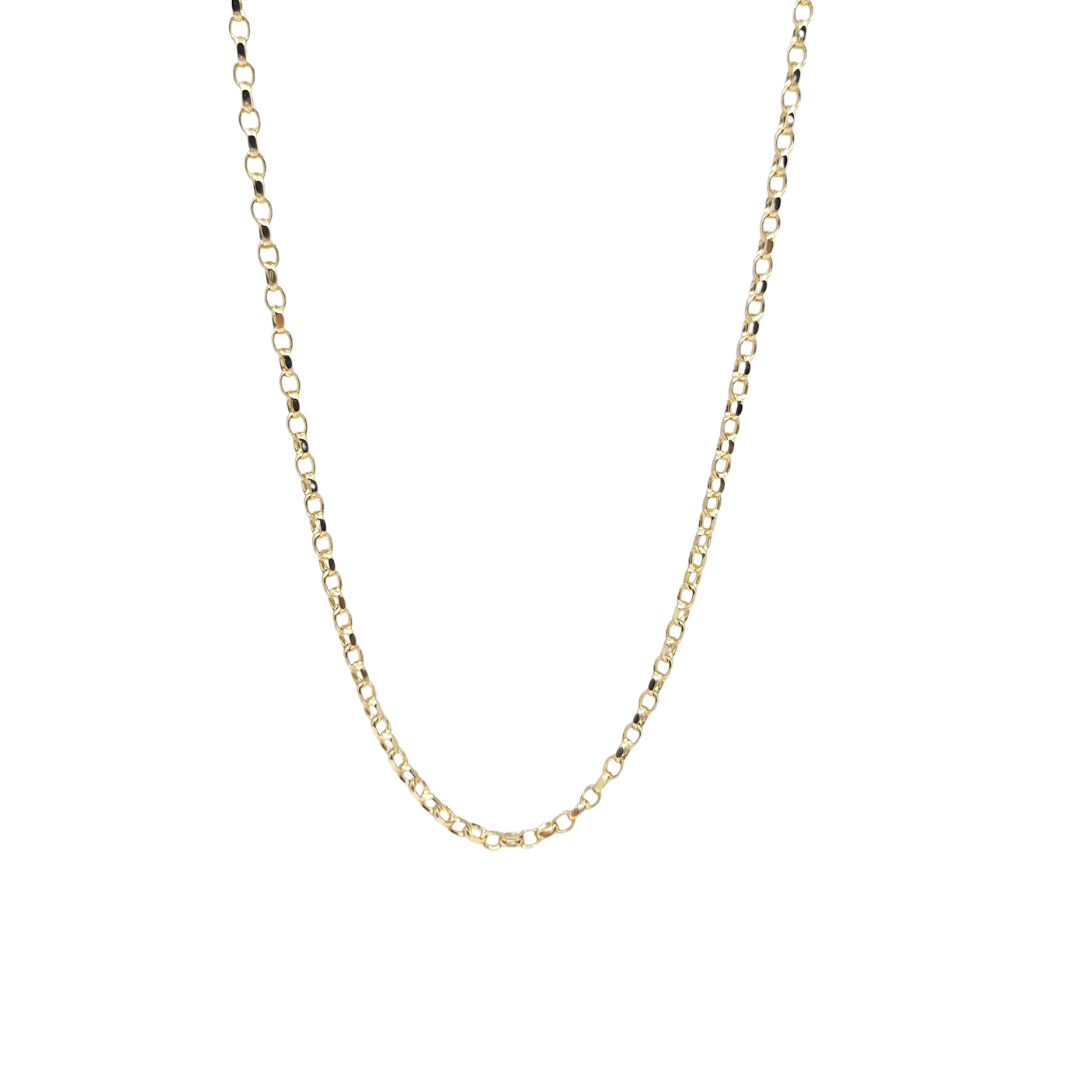 9ct Yellow Gold Diamond Cut Belcher Chain 26"