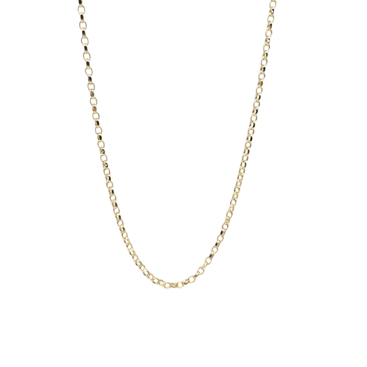 9ct Yellow Gold Diamond Cut Belcher Chain 26"