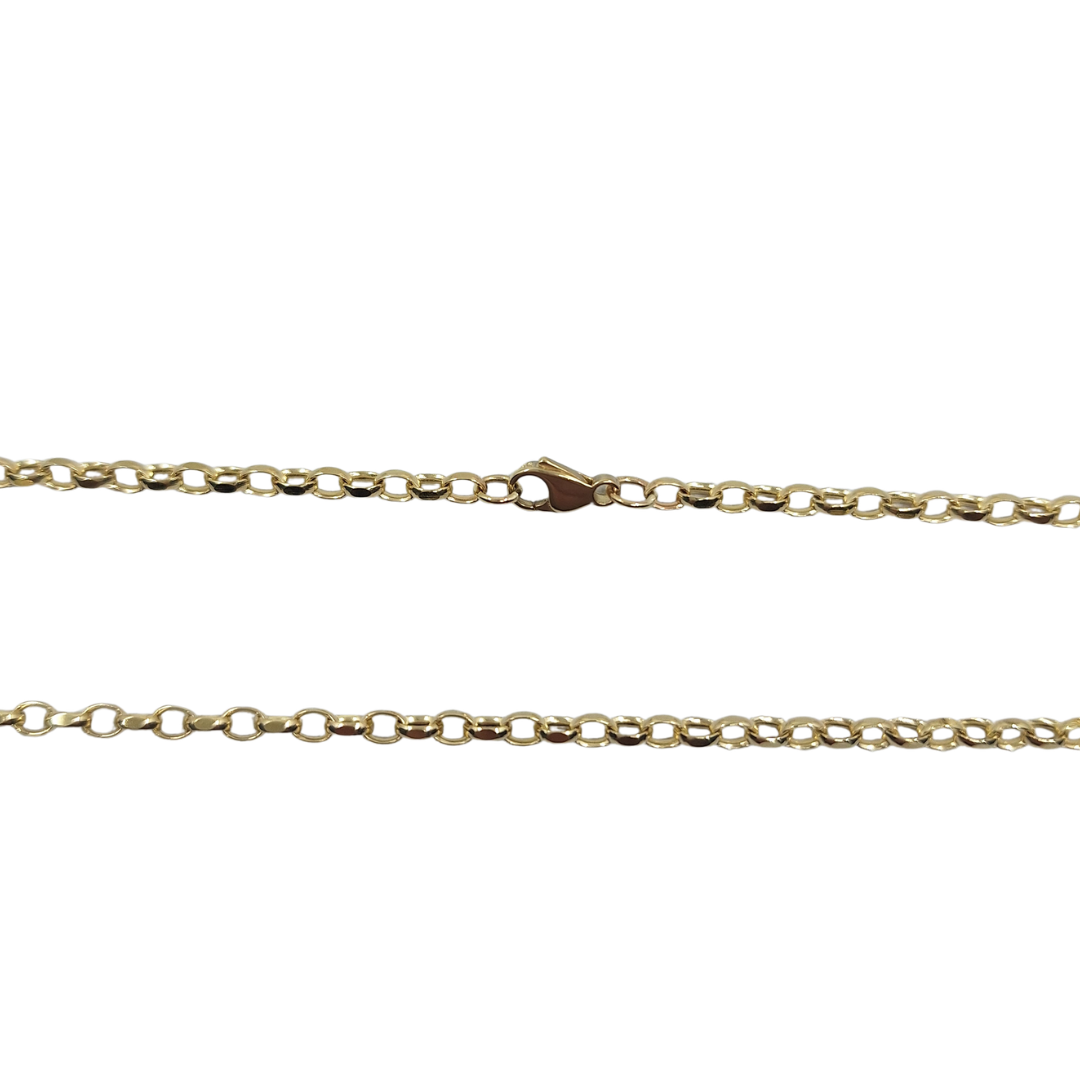 9ct Yellow Gold Diamond Cut Belcher Chain 26"