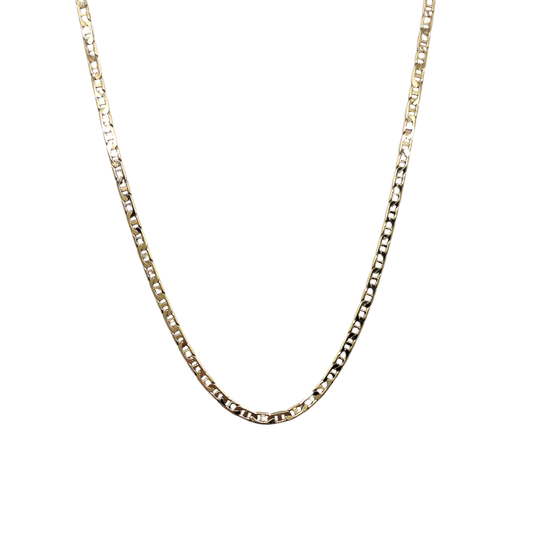 9ct Yellow Gold Hollow Marine Link Chain 18"
