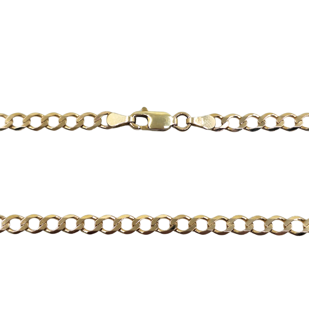 9ct Yellow Gold Curb Chain 22"