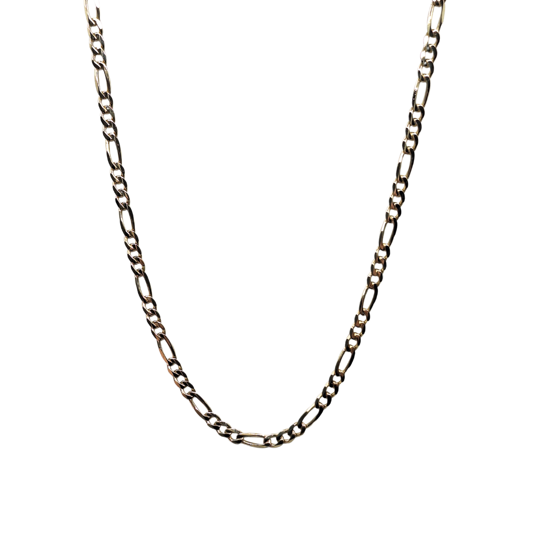 9ct Yellow Gold Figaro Chain 25"