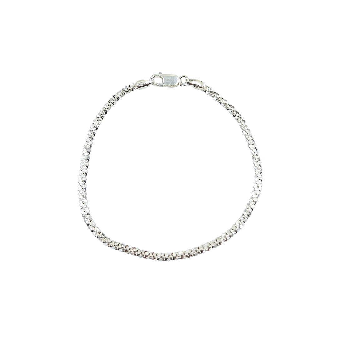 Silver Propeller Link Bracelet 7.5"
