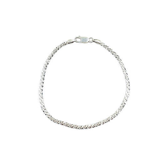 Silver Propeller Link Bracelet 7.5"