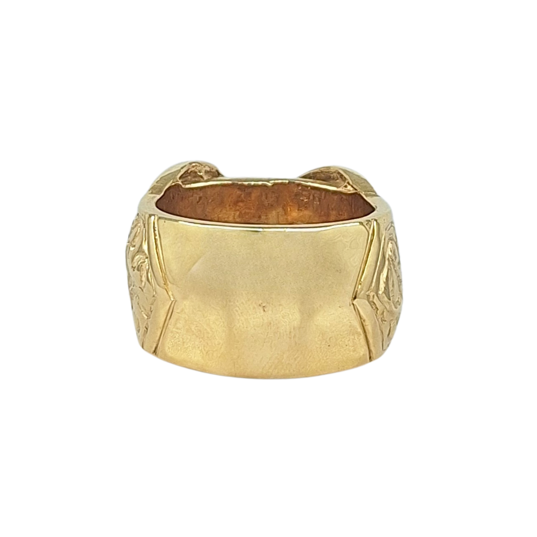 9ct Yellow Gold Double Buckle Ring