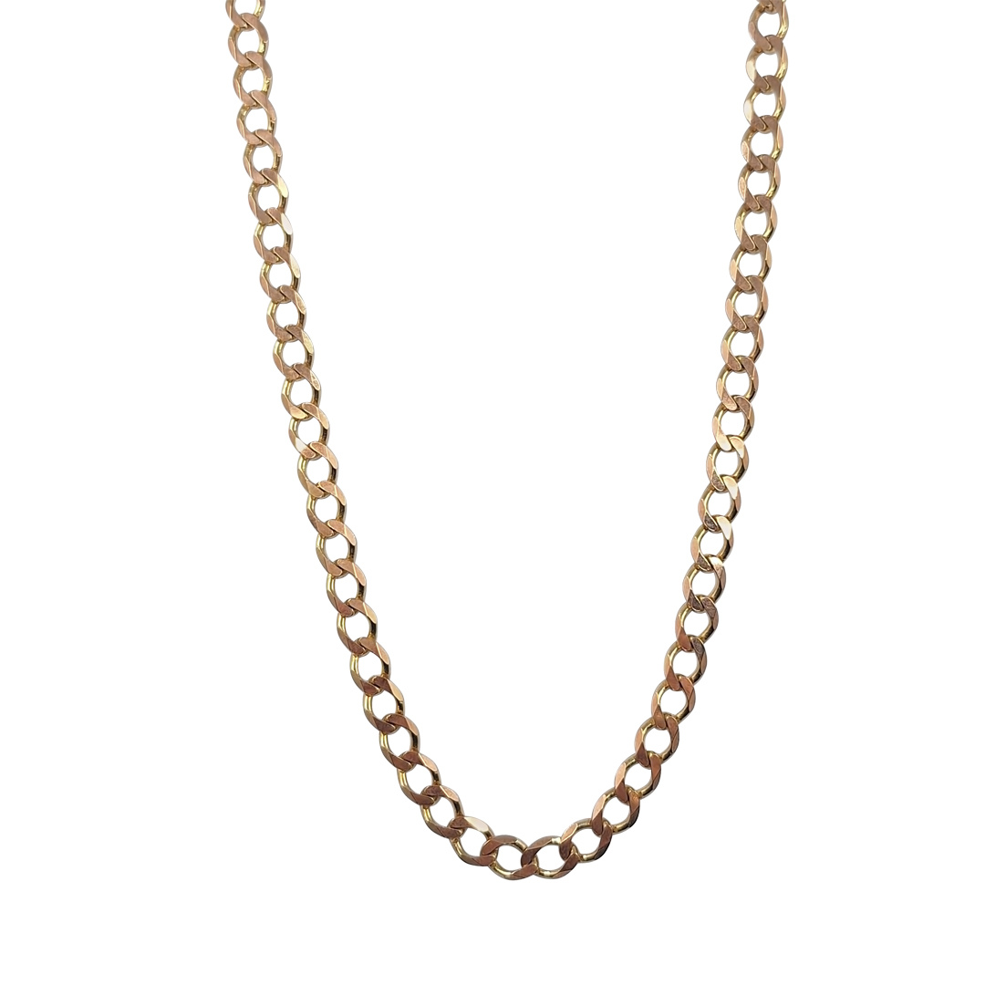 9ct Yellow Gold Curb Chain 22"