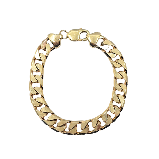 9ct Yellow Gold Curb Bracelet 8.5"