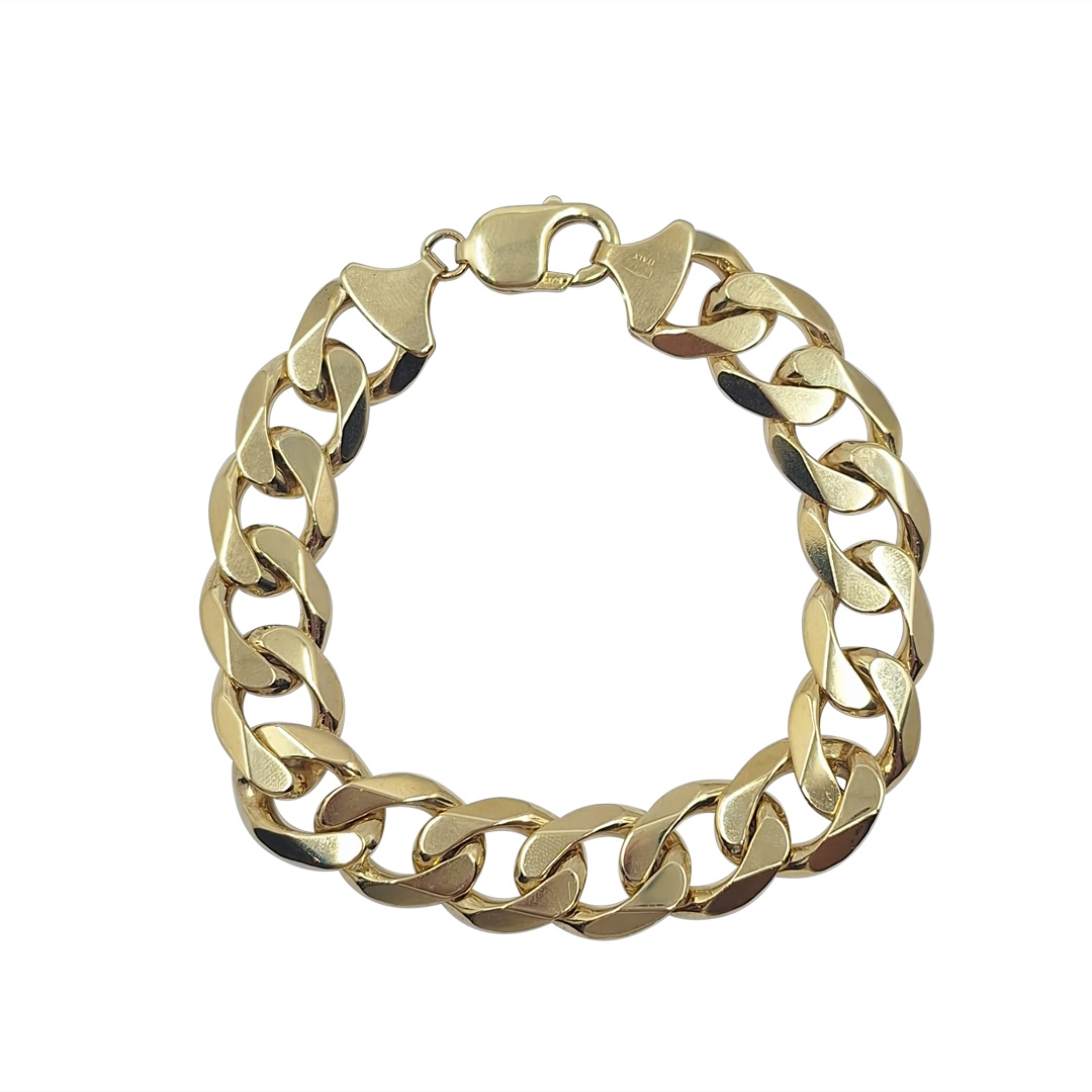 9ct Yellow Gold Curb Bracelet 8.7"