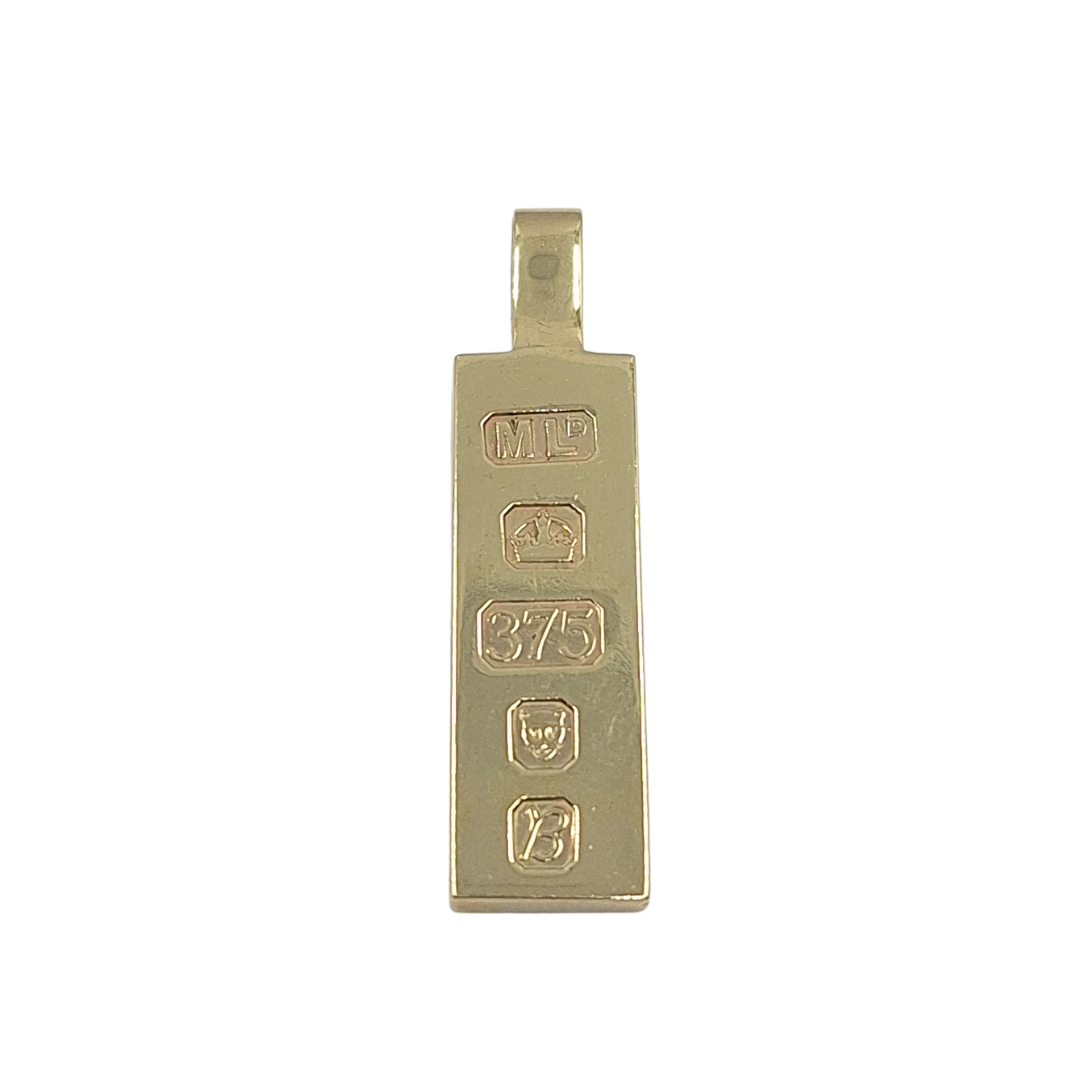 9ct Yellow Gold Ingot Pendant