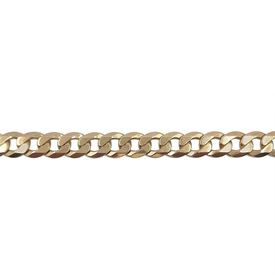 9ct Yellow Gold Curb Bracelet 8.8"